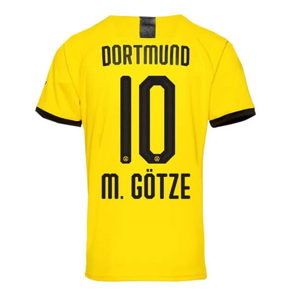 Tailandia Camiseta Borussia Dortmund NO.10 M.Gotze Primera equipación 2019-2020 Amarillo